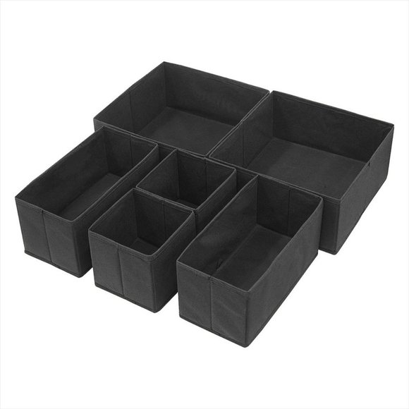 Black Canvas Small Cube Storage Bin NEW - Picture 5 of 6